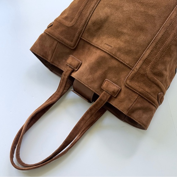 Hammitt Otis Tote Bag in Mahogany Brushed Suede w/ Leather Trim - Picture 5 of 16